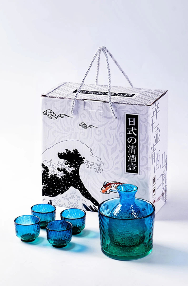 Peacock Sake Jug Set