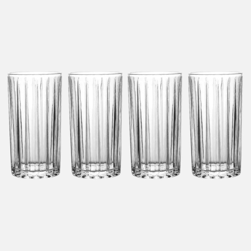 Stackable Ribbed Glassware stackable high-quality glasses with ribbed design