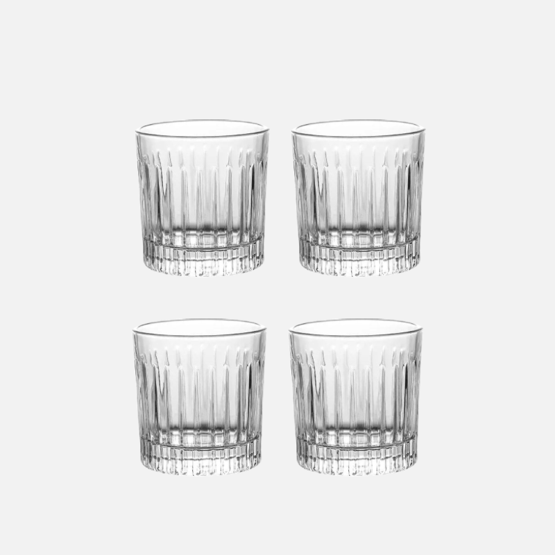 Stackable Ribbed Glassware stackable high-quality glasses with ribbed design