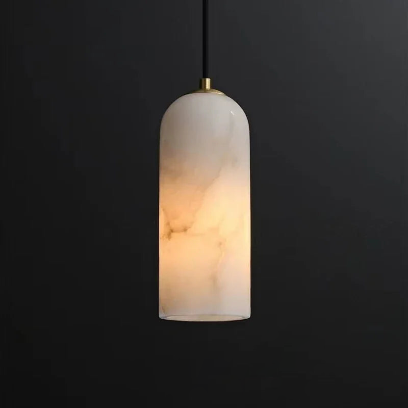 marble led pendant lamp cylindrical pendant light with adjustable cord