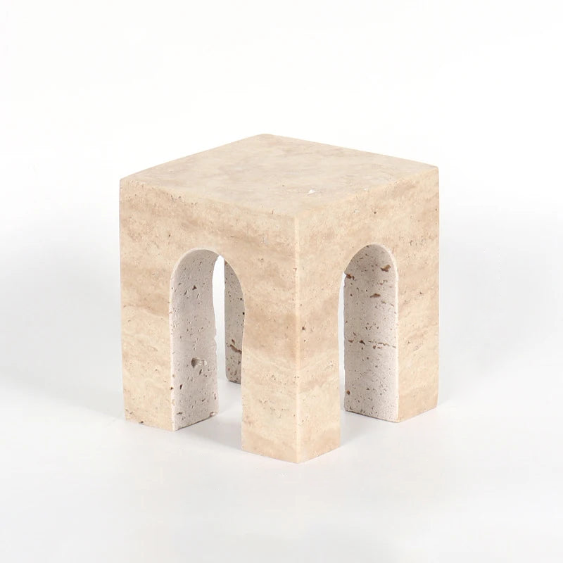 minimalist travertine marble stone sculptures for home decor 