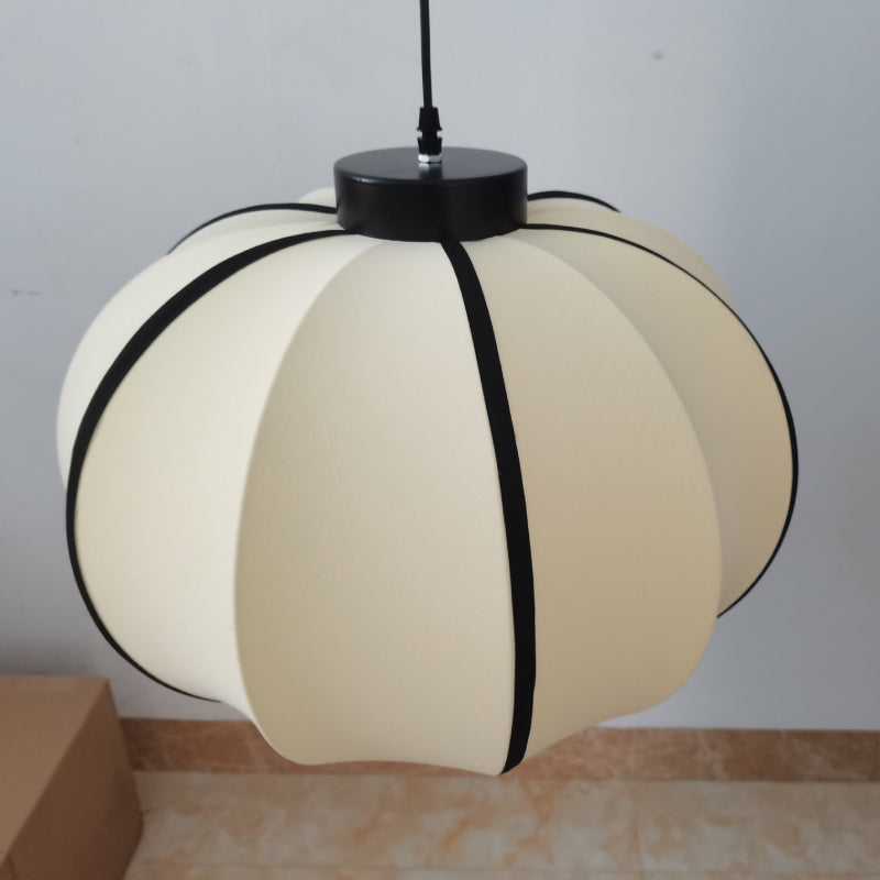 White Fabric Cloth Material Pendant Lamp 