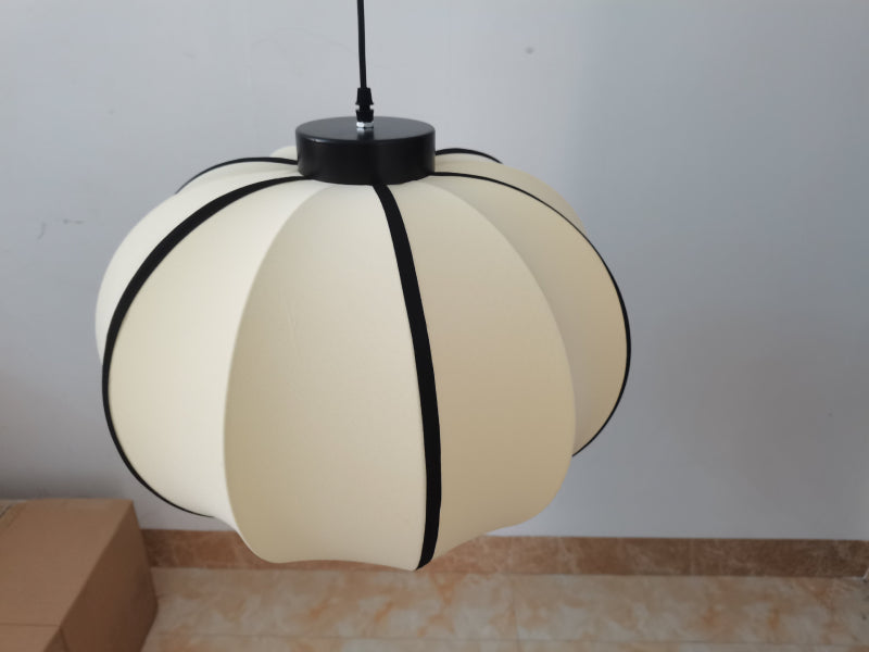 White Fabric Cloth Material Pendant Lamp 