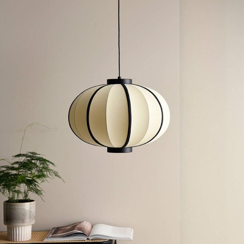 White Fabric Cloth Material Pendant Lamp 