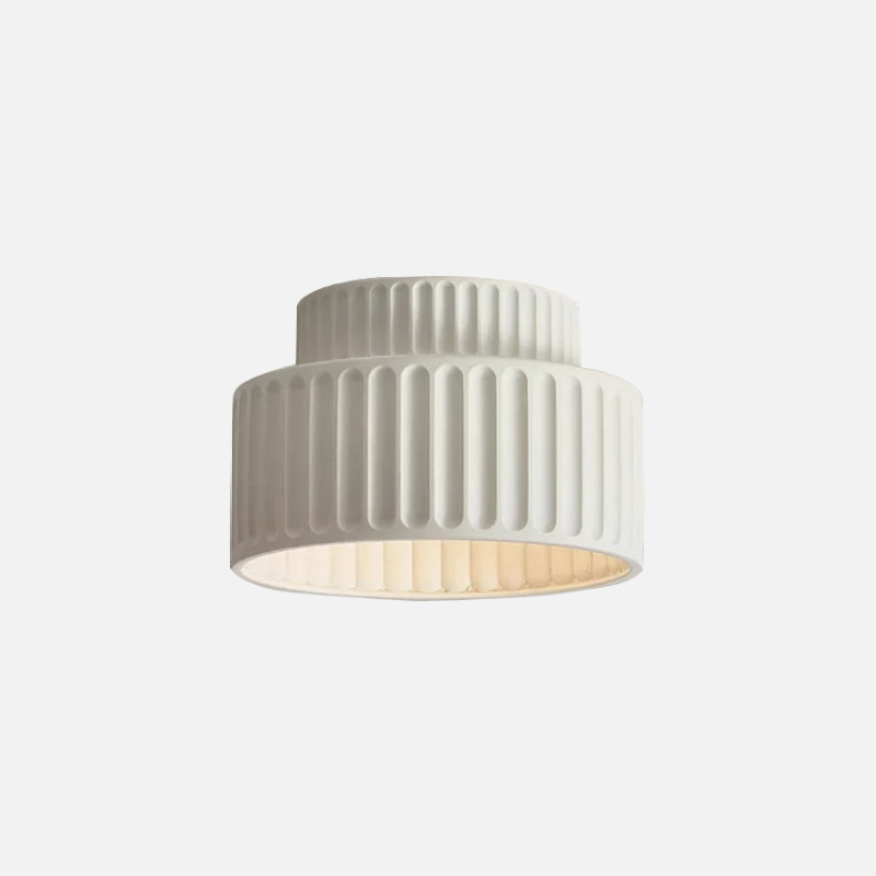 Mounted LED Ceiling Light Nordic style resin ceiling lamp ribbed design tricolor LED light