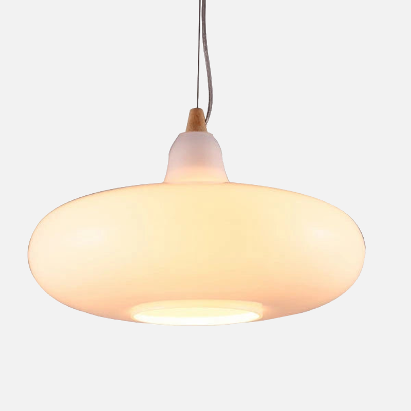 artisan hand-blown glass pendant lights with exposed filament bulbs