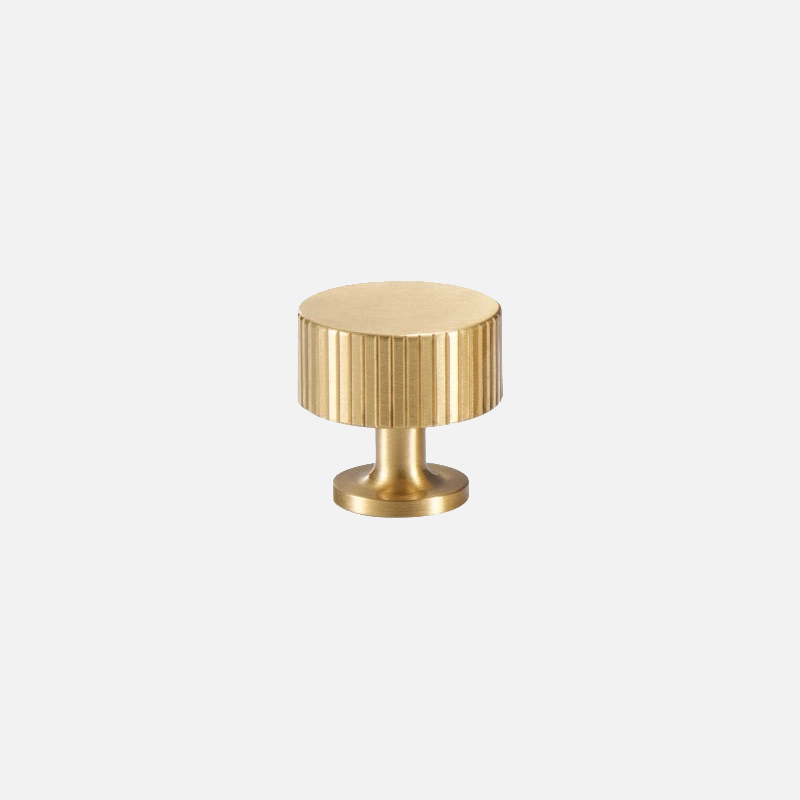 Ripple Texture Solid Brass Knob Luxury drawer and door handle gold