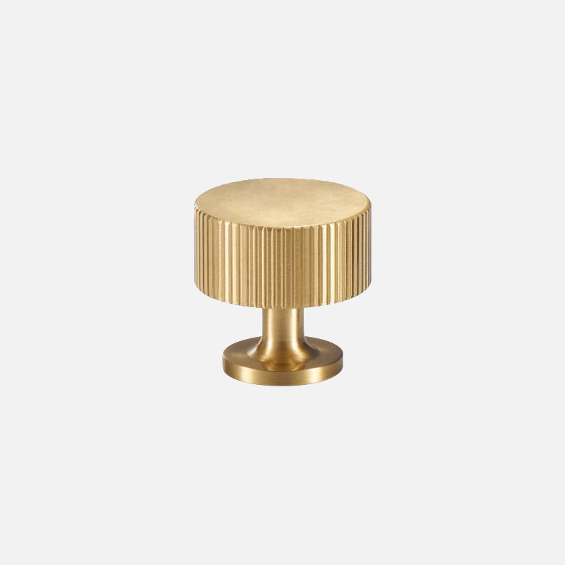 Ripple Texture Solid Brass Knob Luxury drawer and door handle gold