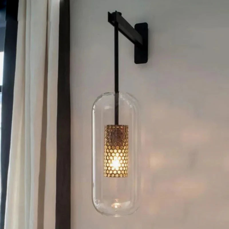 Post-modern Glass Wall Lights Lamp honeycomb design wall sconce