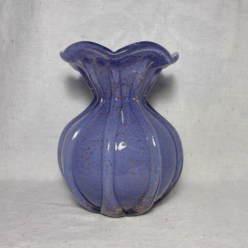 Blown Glass Ruffle Vase 