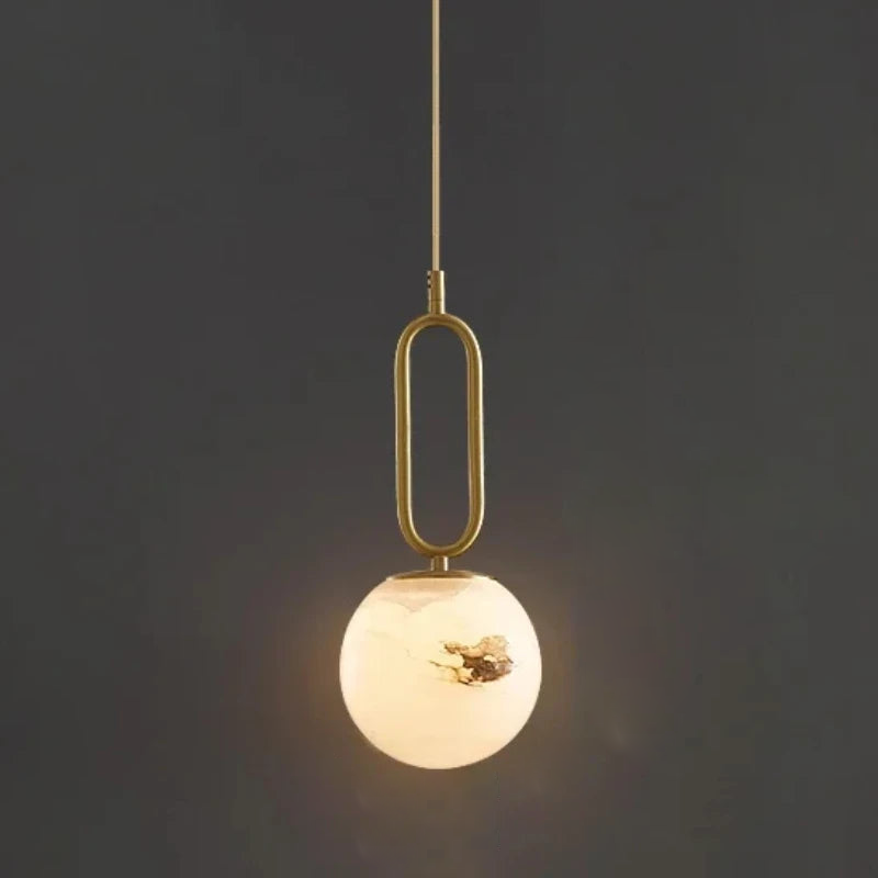 Ring Ball Mable Pendant Light Spherical Orb Industrial Pendant Light