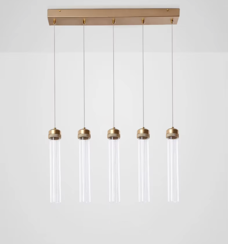 Ripple Drop Tube LED Pendant & Chandelier Light