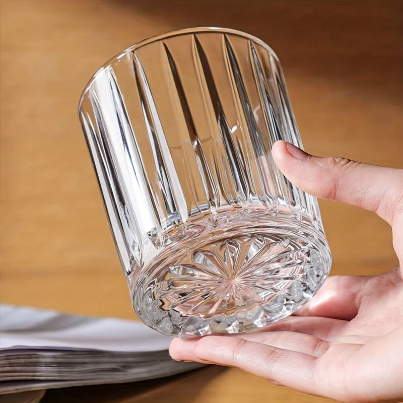 Stackable Ribbed Glassware stackable high-quality glasses with ribbed design