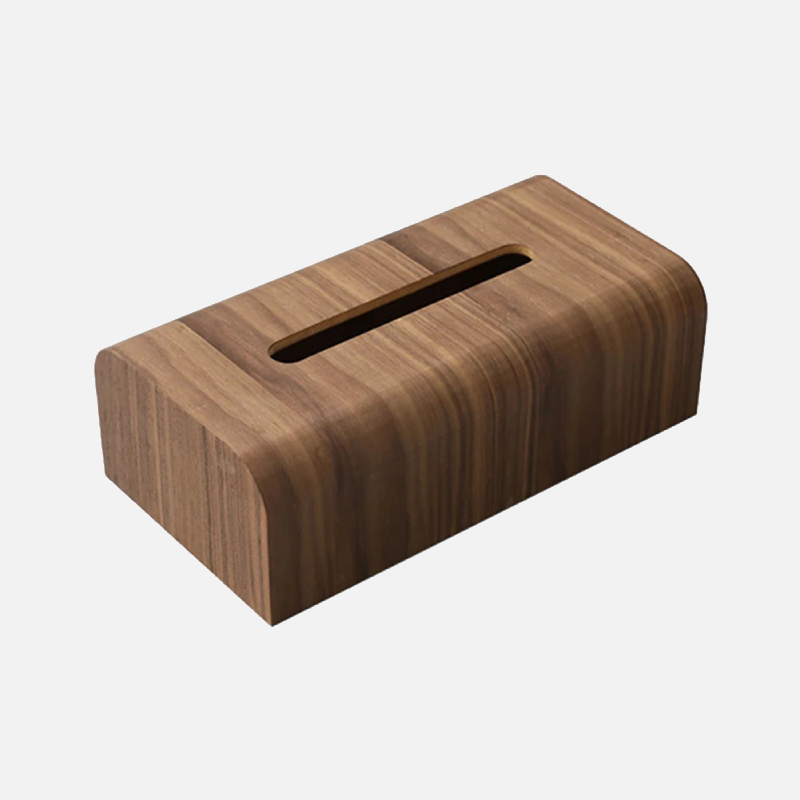 Walnut Wood Tissue Box Desktop Storage Box Wooden Tissue Case Home Ornament Napkin Holder