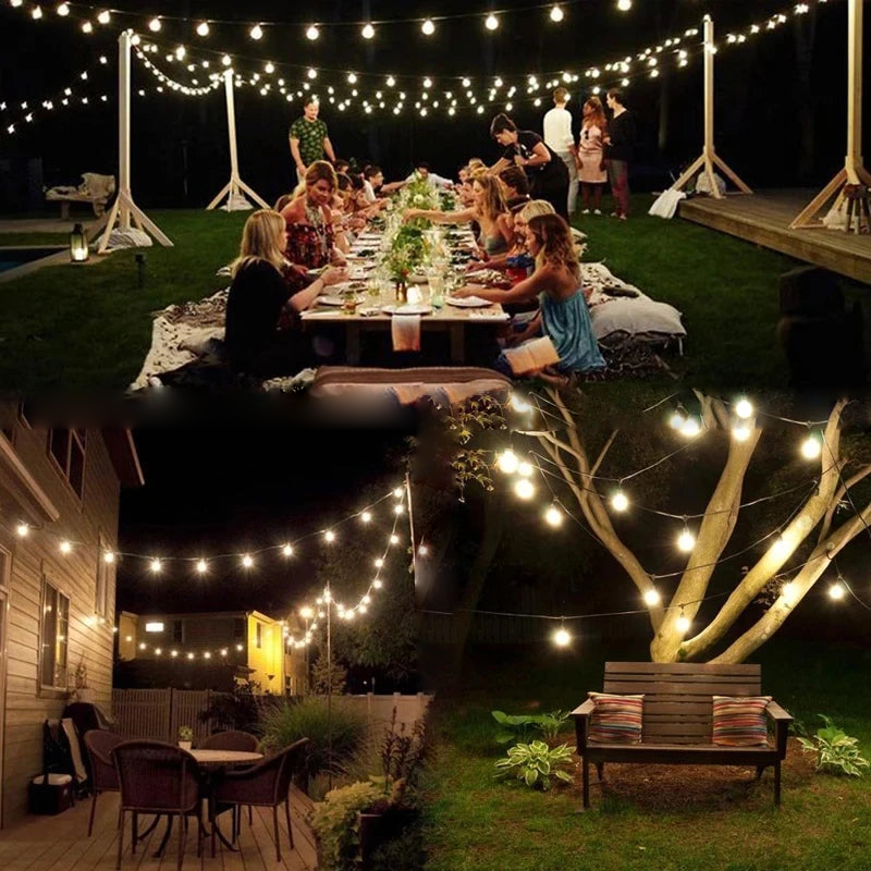 Solar Cryståsolar globe LED string lights for patio and gardenal Globe