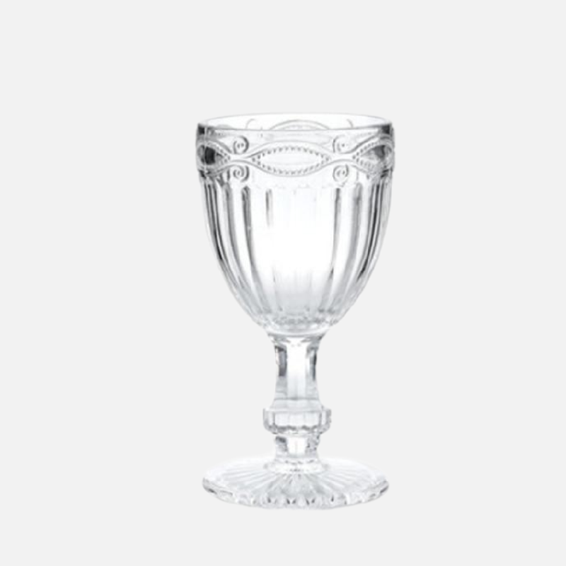 Vintage Embossed Goblets & Champagne Glass