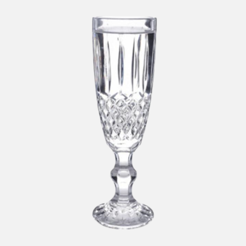 Vintage Embossed Goblets & Champagne Glass