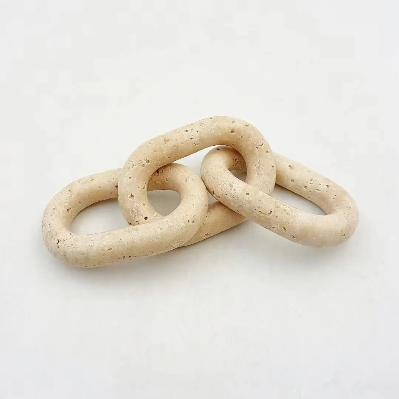 Marble Stone Oval travertine stone chain links