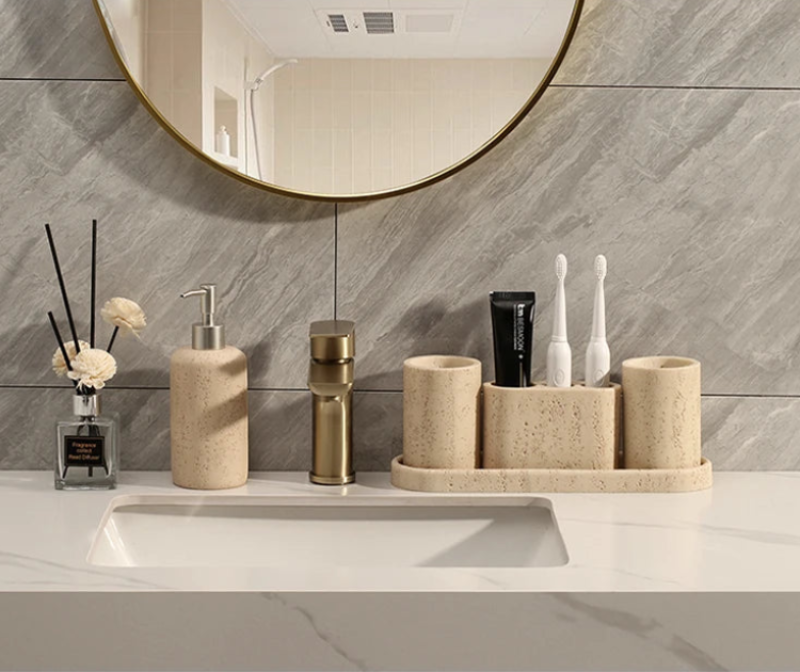 Travertine Cave Stone Bathroom Accessories