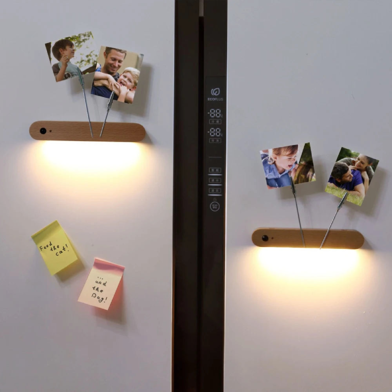 wooden magnetic key holder and nightlight sensor minimalist portable