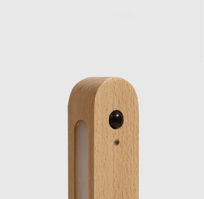 wooden magnetic key holder and nightlight sensor minimalist portable