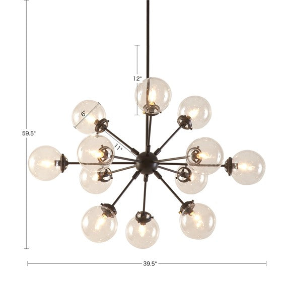 Paige Chandelier with Oversized Globe Bulbs