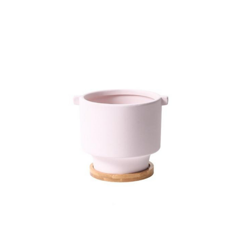 Round Pink Ceramic Pot