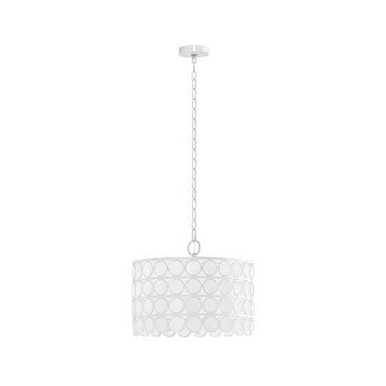 Abbot Glass Drum Shade Chandelier