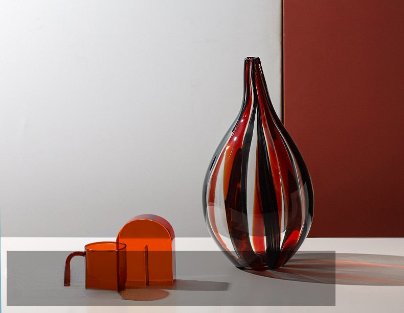 Tube Light Luxury Glass Vase