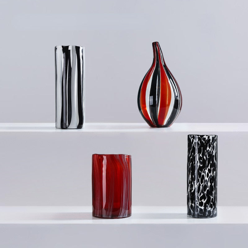 Tube Light Luxury Glass Vase