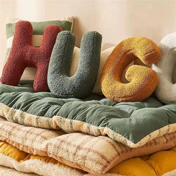 Letter Shape Alphabet Pillow Baby Boy Girl Room Style Home Decoration Pillow