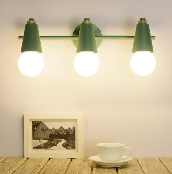 triple sconce green