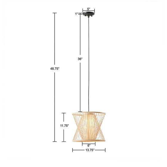 Aria Geometric Bamboo Pendant Lamp