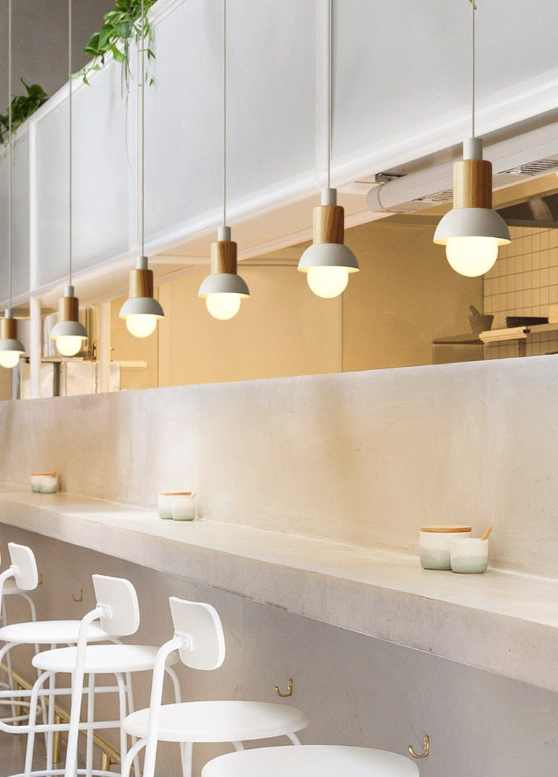 cute Metal & Wood Pendant Lights bar restaurants