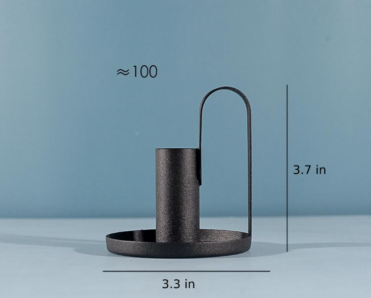 round black candlestick holder