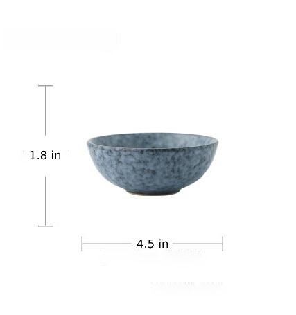 round ceramic ashy gray bowl