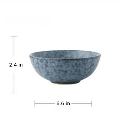 round ceramic ashy gray bowl