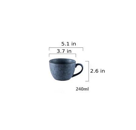 round ceramic ashy gray cup