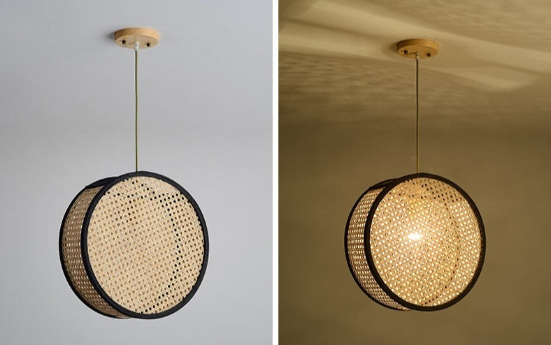 Bali Rattan Round LED Pendant  Light