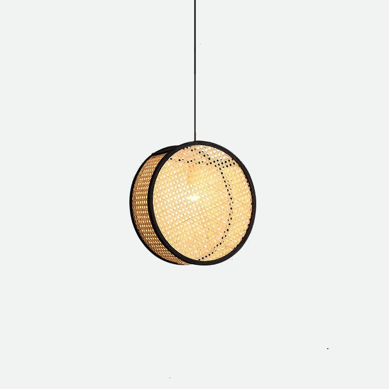 Bali Rattan Round LED Pendant  Light