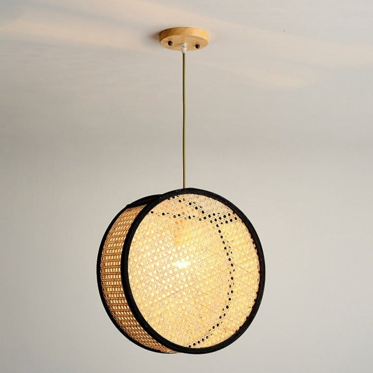 Bali Rattan Round LED Pendant  Light