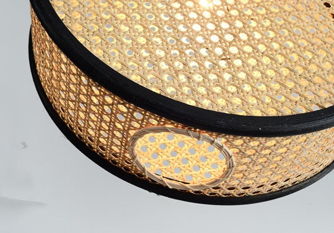 Bali Rattan Round LED Pendant  Light