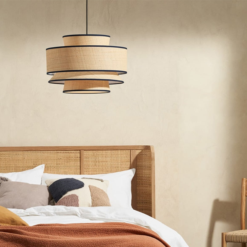 Bali Sculptural Rattan LED Pendant Light