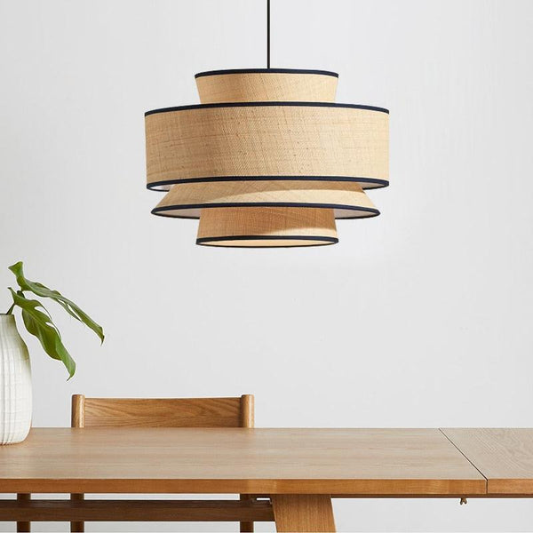 Bali Sculptural Rattan LED Pendant Light