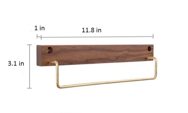 Rectangle Small Black Walnut Hanger Measurements