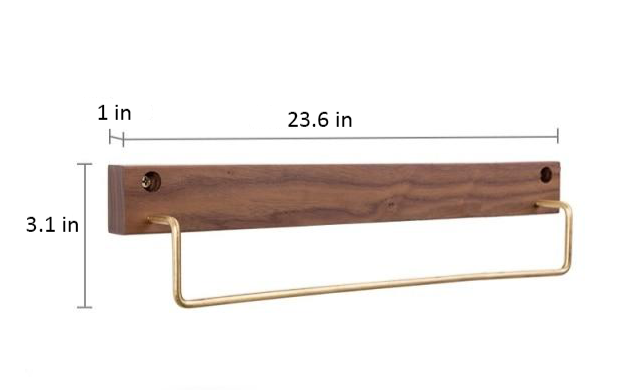 Rectangle Large Black Walnut Hanger Measurements