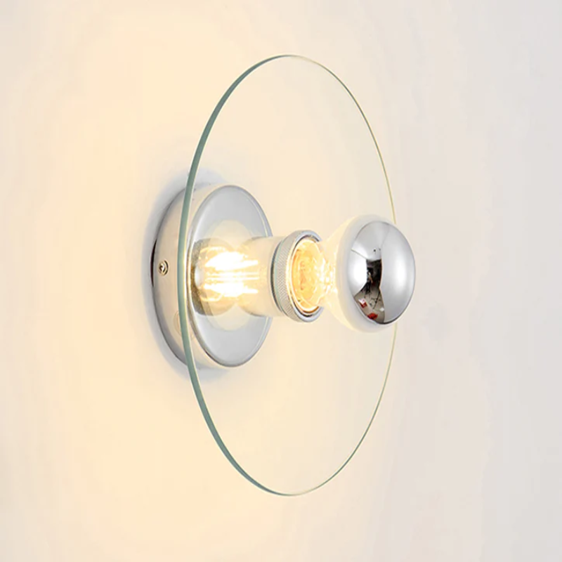 Chrome Glass Wall Lamp