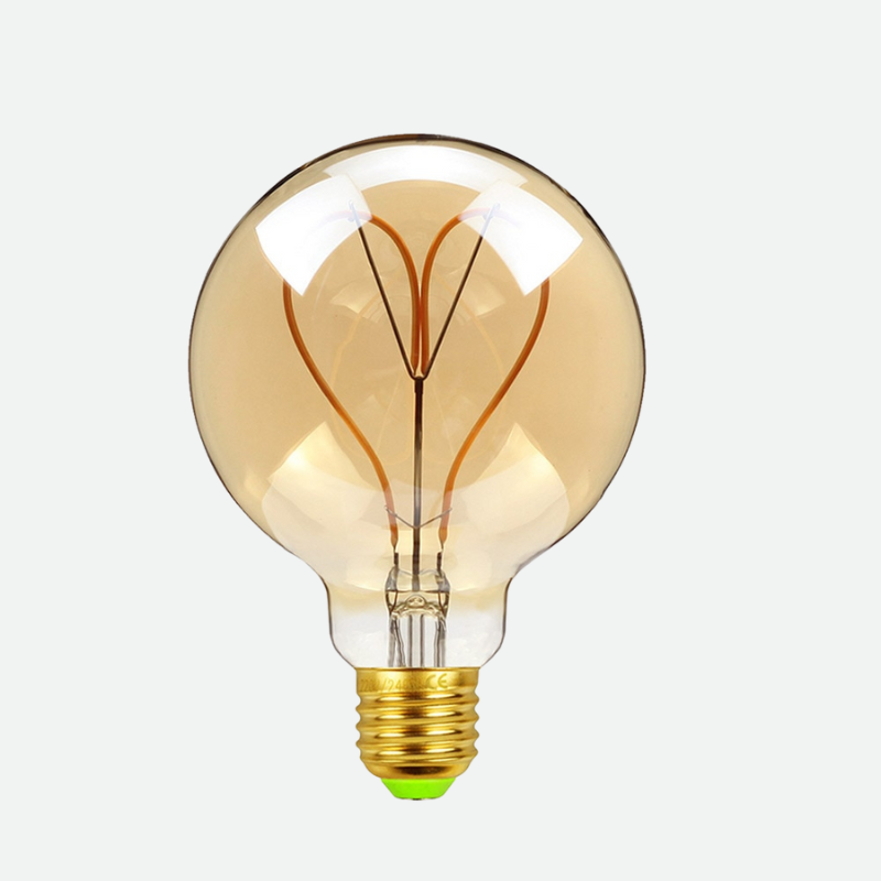 Contemporary & Vintage Style Dimmable LED Edison Filament Light Bulbs Warm white Amber Glass