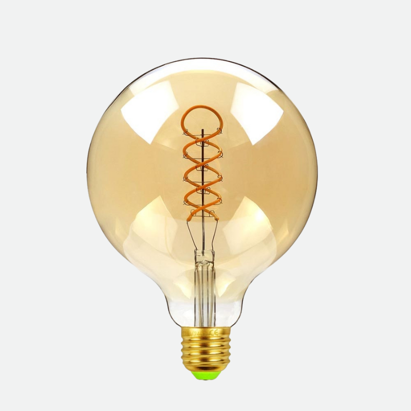 Contemporary & Vintage Style Dimmable LED Edison Filament Light Bulbs Warm white Amber Glass