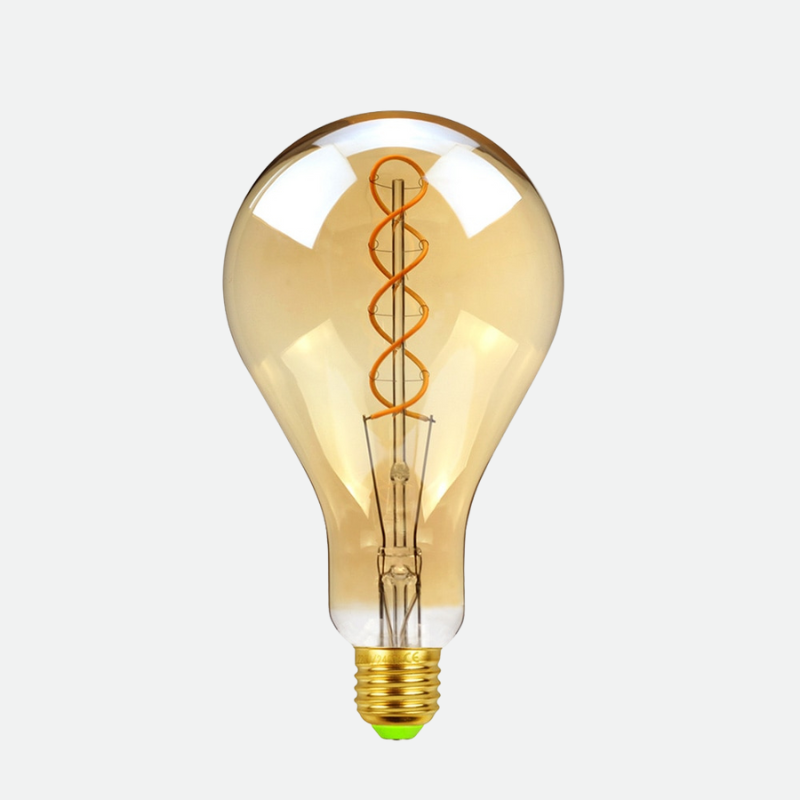 Contemporary & Vintage Style Dimmable LED Edison Filament Light Bulbs Warm white Amber Glass